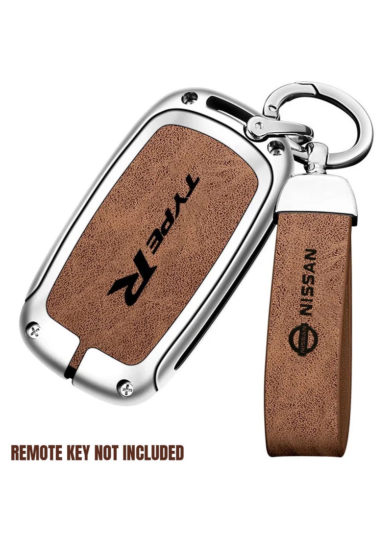 Nissan Car Key Chain Super Finish Metal Ring PU Leather Strap Keychain Home Key Chain Car Keychain NISSAN 1Pcs  - Image 1