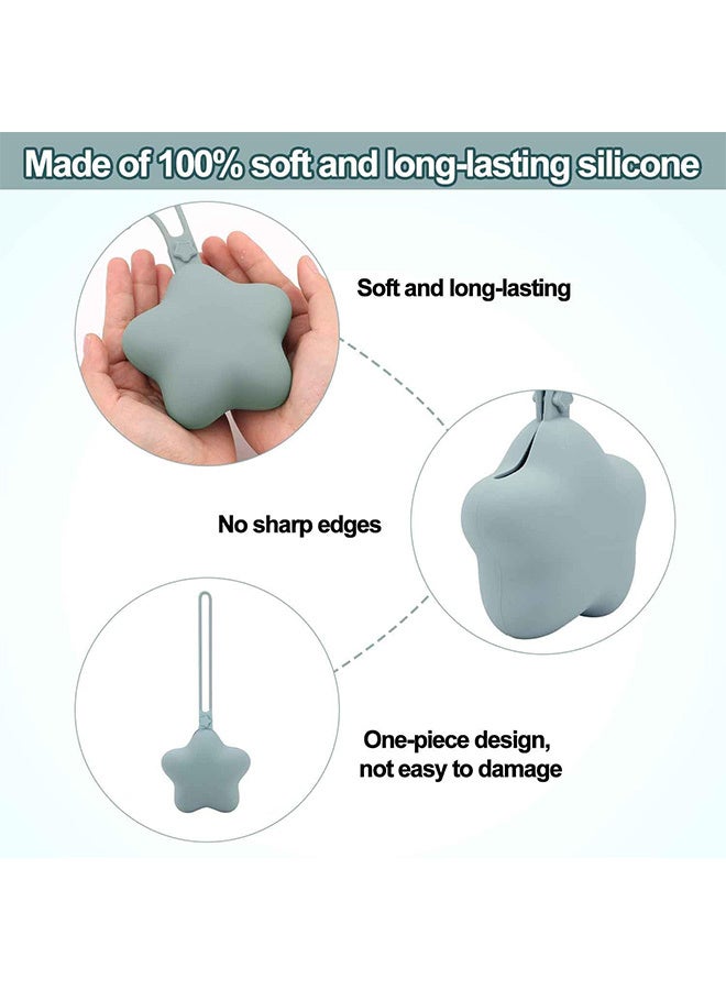 حافظة لهاية من قطعتين للحفاظ على نظافة اللهاية، صندوق لهاية لمستلزمات السفر للأطفال حديثي الولادة (رمادي/بيج) - Image 4