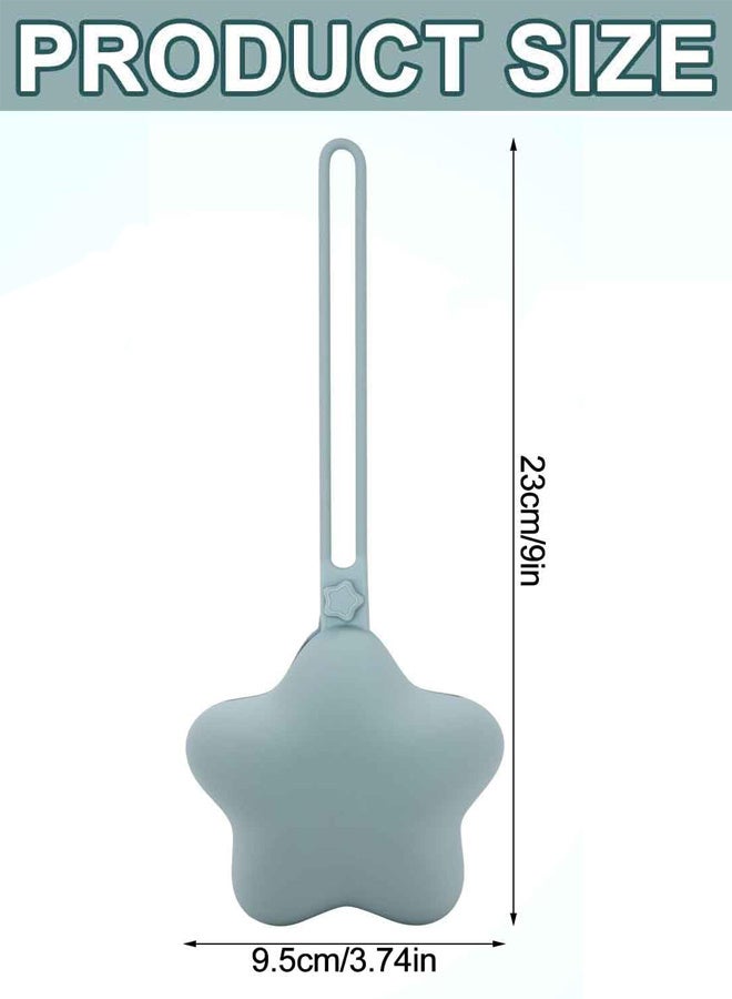 حافظة لهاية من قطعتين للحفاظ على نظافة اللهاية، صندوق لهاية لمستلزمات السفر للأطفال حديثي الولادة (رمادي/بيج) - Image 2