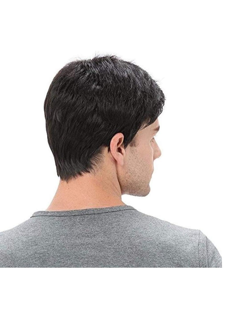 Estelle Men Wigs Natural Men's Short Hair Wig Micro Curly Wigs Hair Wig Estelle Black No 01  - Image 3