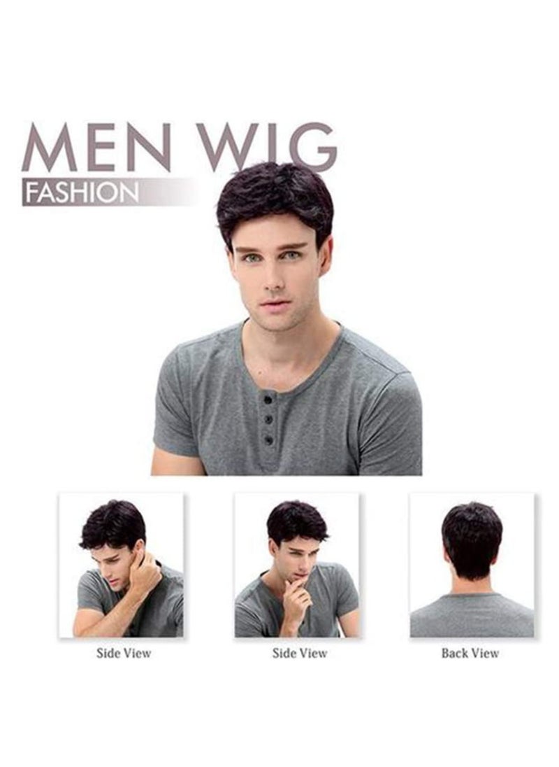 Estelle Men Wigs Natural Men's Short Hair Wig Micro Curly Wigs Hair Wig Estelle Black No 01  - Image 4