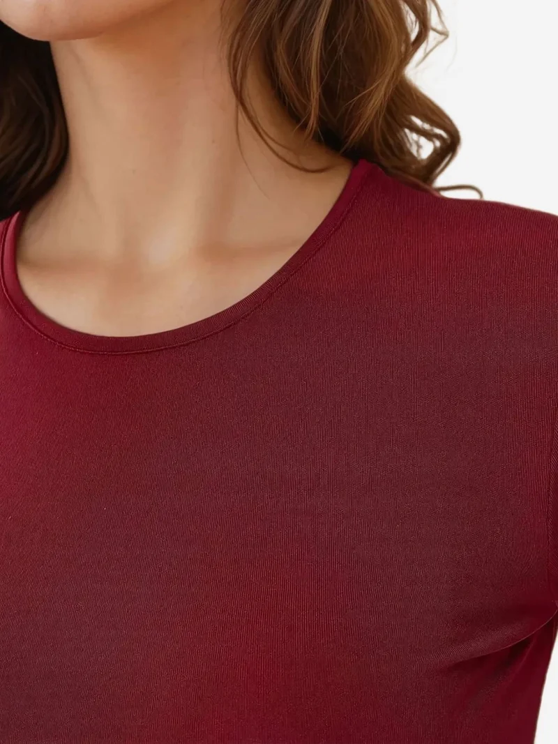 HICCUP  Slim Fit Crew Neck Long Sleeve Top for Women | Best Price UAE