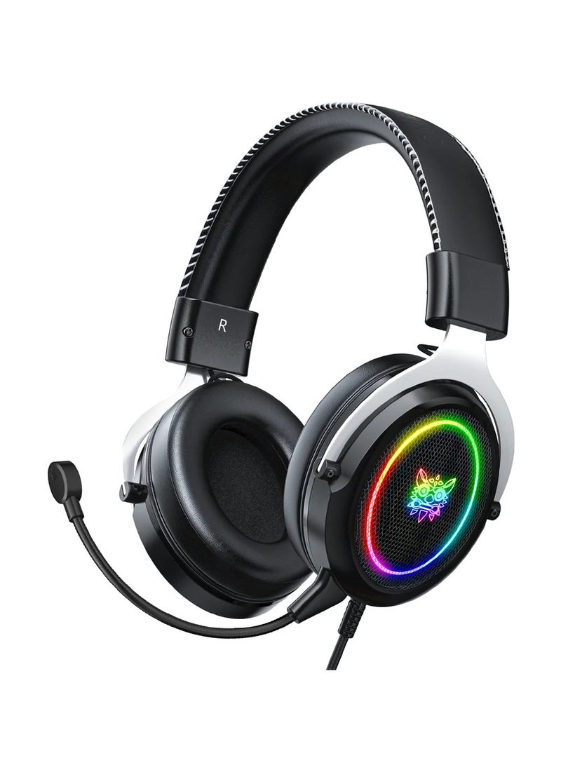 أونيكوما سماعة الألعاب السلكية ONIKUMA X10 RGB مع ميكروفون قابل للفصل - Image 1