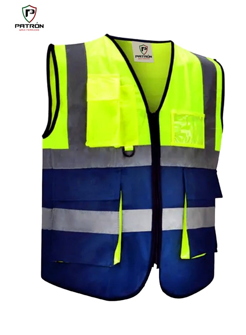 High Quality Reflective Fabric With Hi Vis Tape Vest In Lightweight, Wind & Moisture Resistant