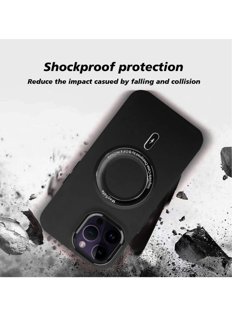 Techie Premium Electroplated MagSafe Silicone Case Cover for Apple iPhone 15 Pro - Ultimate Shock Absorption, Secure Grip, and Anti-Slip Design - Image 3