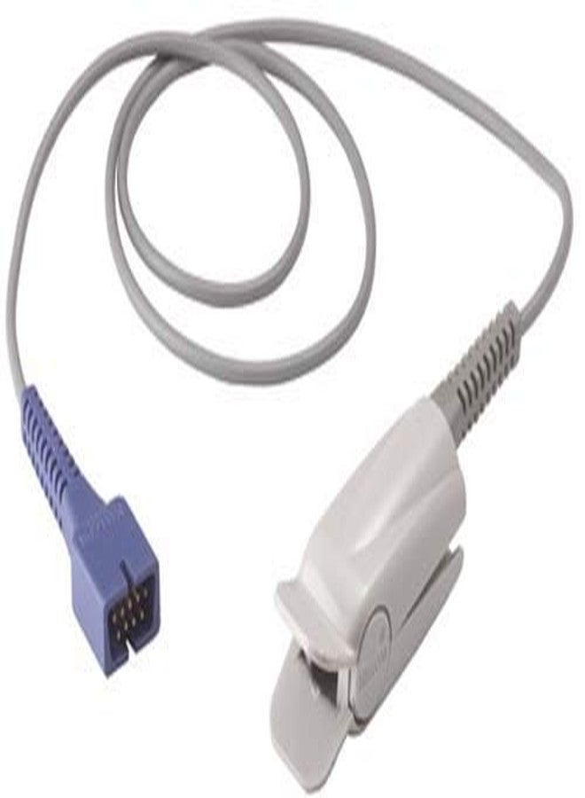 DMS Nellcor DS100A Oximax Compatible Clip Type Adult SpO2 Probe Sensor Cable (White, 1 m) - Image 2