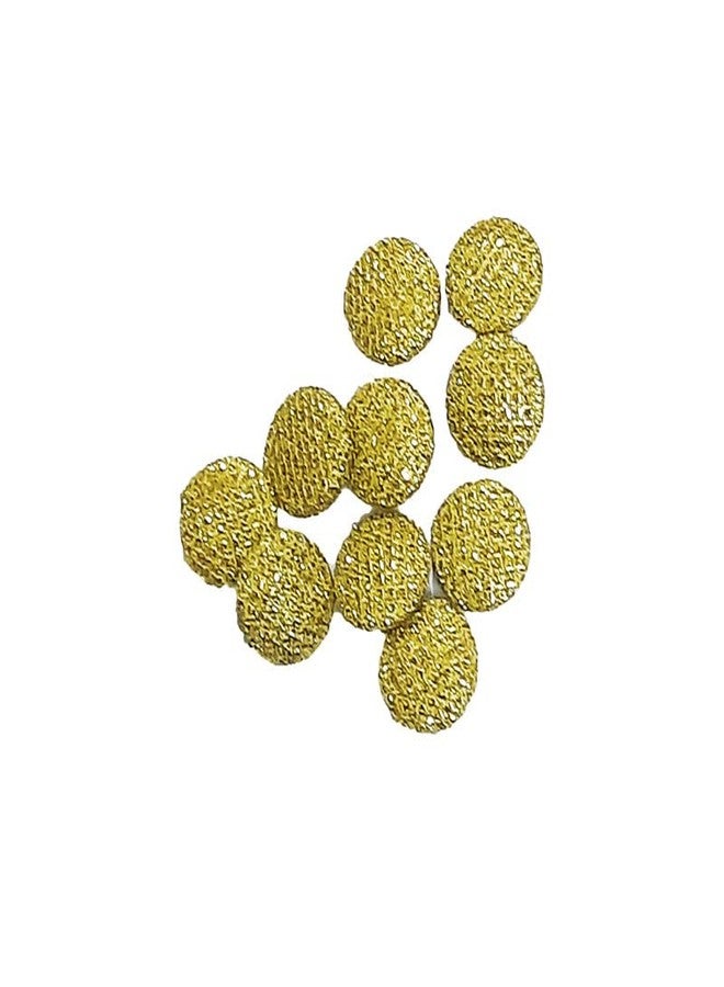 FINEWORLD [FW-Show BUTTONS1-10] Show Buttons,Golden Color,Sew-on Buttons Spring snap Fastener, Rustless Fabric Covered Stylish Look,Pack of 10 Pieces with Storage Box. - Image 2