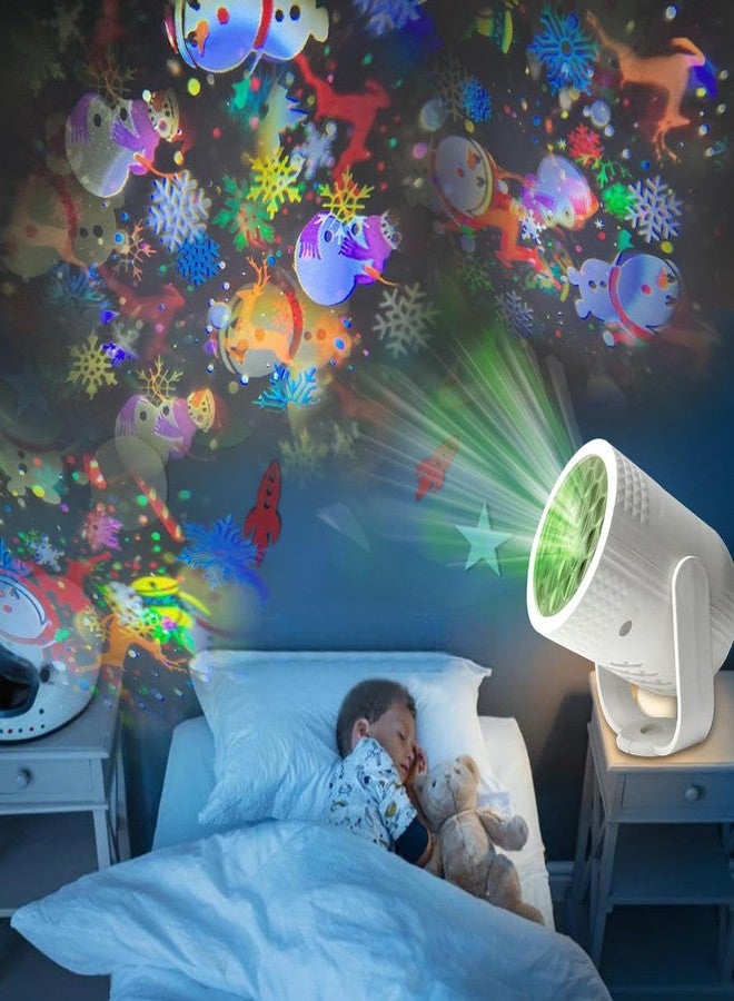 ADKD Christmas LED Projector Light for Home Décor – Rotating Snowflake, Snowman & Reindeer Projection Lamp | Festive Decorative Light for Kids Room, Party & Christmas Decoration (Random Color) - Image 5