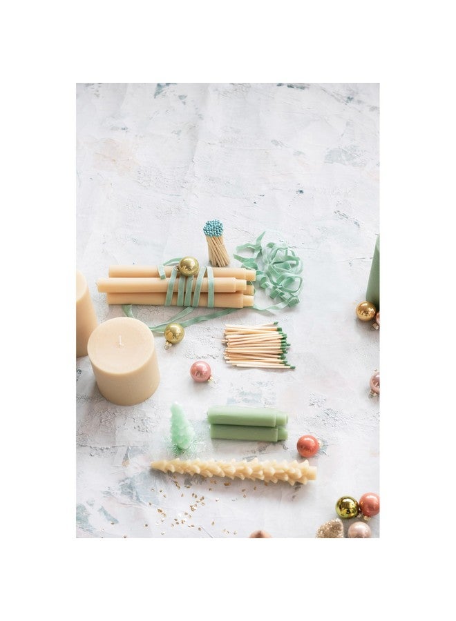 Creative Co-op شموع عمودية على شكل شجرة بدون رائحة من كرييتيف كوو، بيج بيض عيد الميلاد، مجموعة مغلّفة من 2 - Image 3