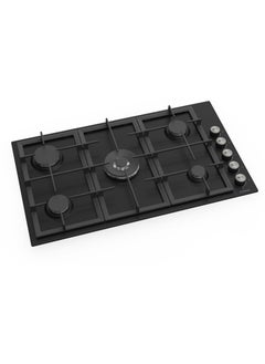 Starway Starway Black Built In Glass 5 Burner Cooker, 90x52cm, Total Safety, Auto ignition,  Cast iron pan support, High Quality Material  - Image 2