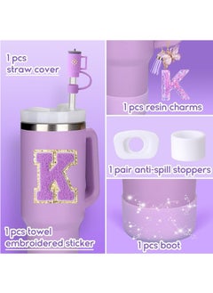 General Cup Accessories 6-Piece Set 850.5g 1,134.0g cup with handle, including silicone straw lid and boots, spill-proof lid, spill-proof pendant  - Image 3