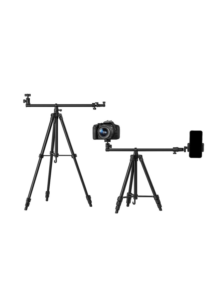 ProOne PHL1140 Portable Camera & Phone Tripod (2 Clips Included) - Adjustable 4-Section Tripod for Vlogging, Photography & Live Streaming  - Image 1