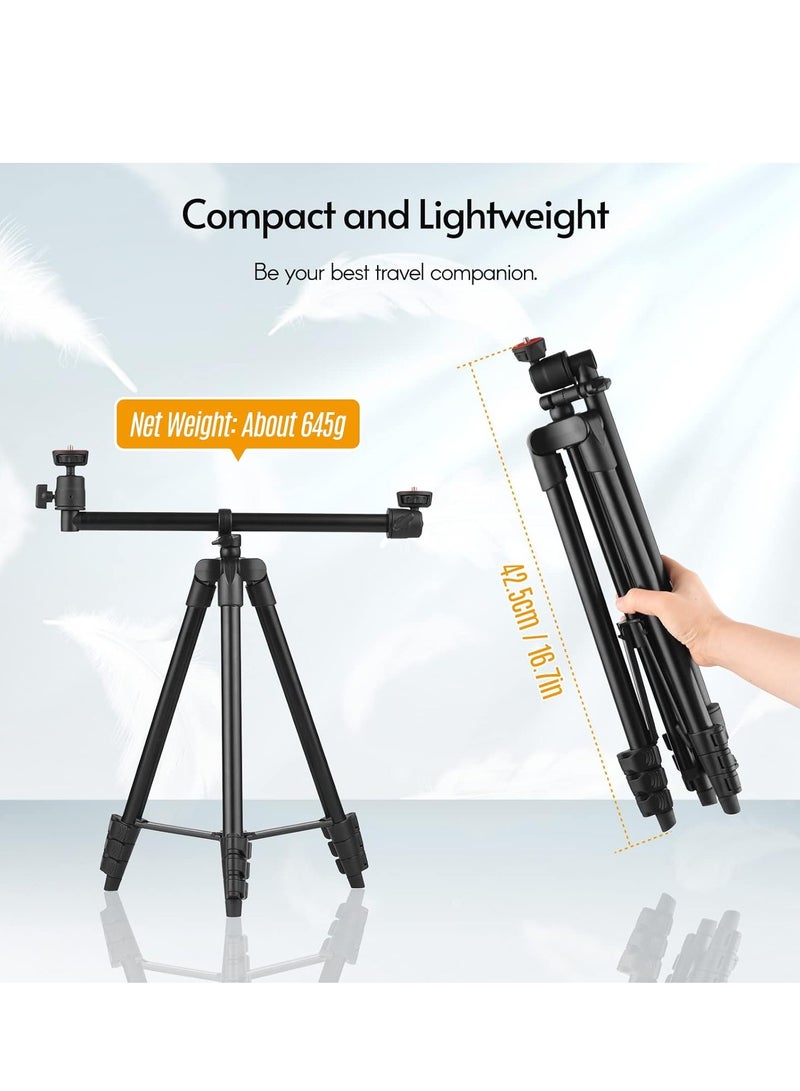 ProOne PHL1140 Portable Camera & Phone Tripod (2 Clips Included) - Adjustable 4-Section Tripod for Vlogging, Photography & Live Streaming  - Image 2