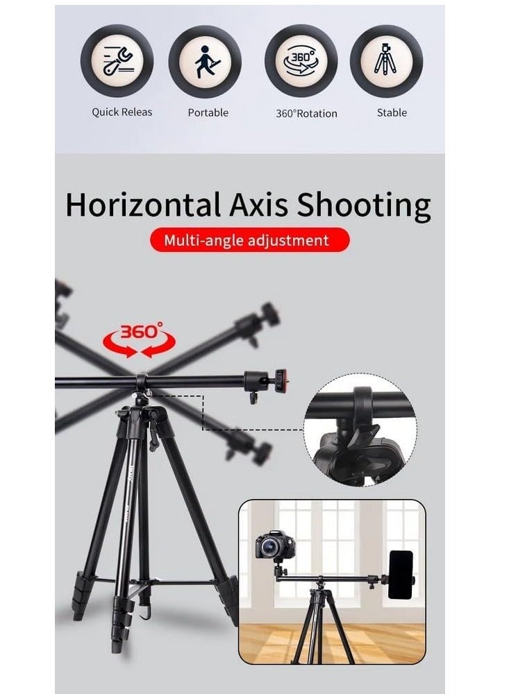 ProOne PHL1140 Portable Camera & Phone Tripod (2 Clips Included) - Adjustable 4-Section Tripod for Vlogging, Photography & Live Streaming  - Image 3