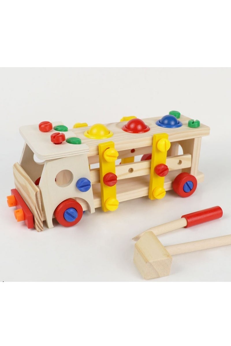 Wooden Car Truck Assembly Toy Set