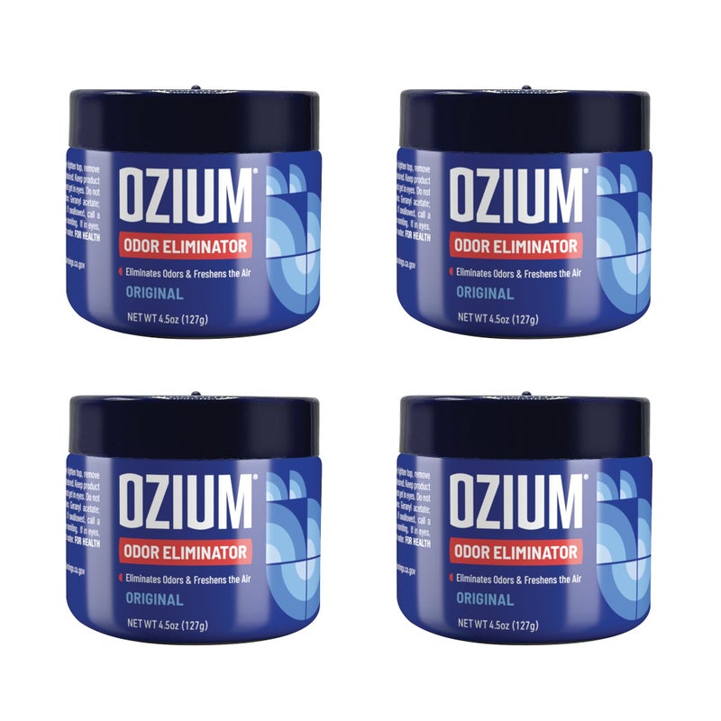 Ozium Ozium 4.5 Oz. 4 Pack Odor Eliminating Gel for Homes, Cars, Offices and More, Original Scent, 4 Pack  - Image 1