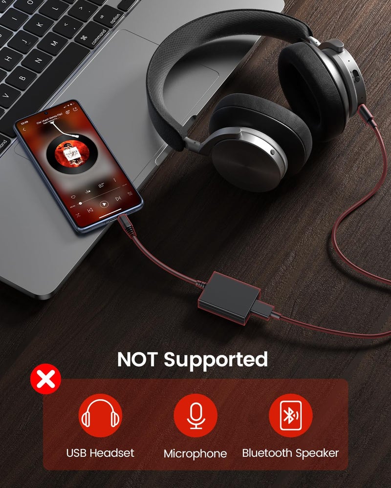 ANDTOBO USB to Aux Audio Adapter, 3.5mm Male to USB Female Adapter for Playing Music with Flash Drive in Car - Image 3