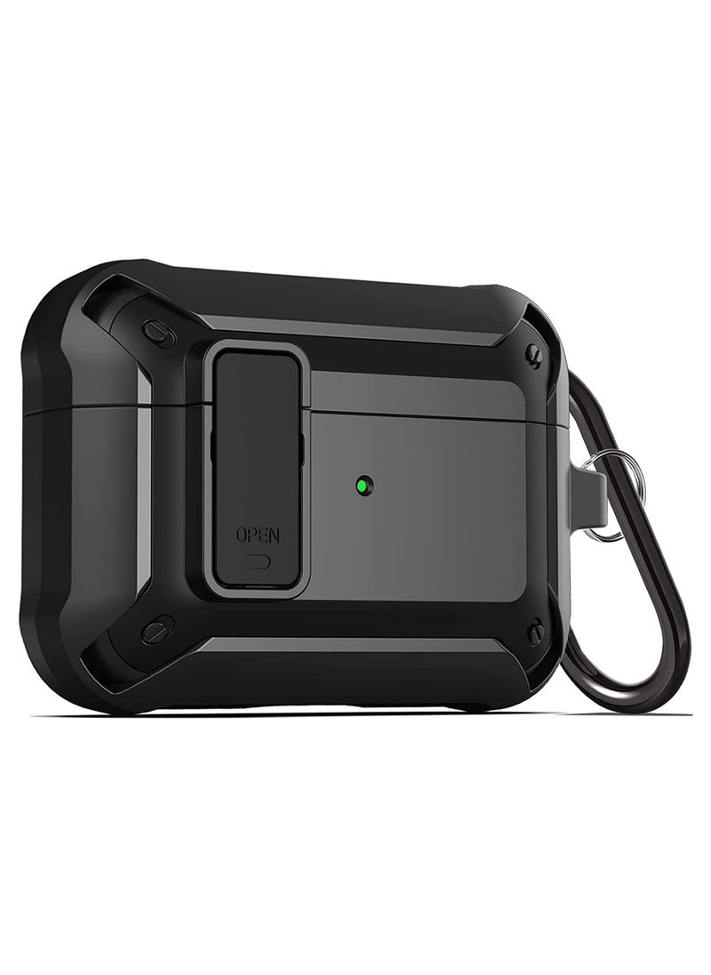 Generic - Upgraded [Secure Lock] Armor Airpod Pro Case, Fibuntun Shockproof AirPods Pro Cover Cool iPod Pro Case Designed for Apple Air Pod Wireless Pro Cases for Men Women - Image 1
