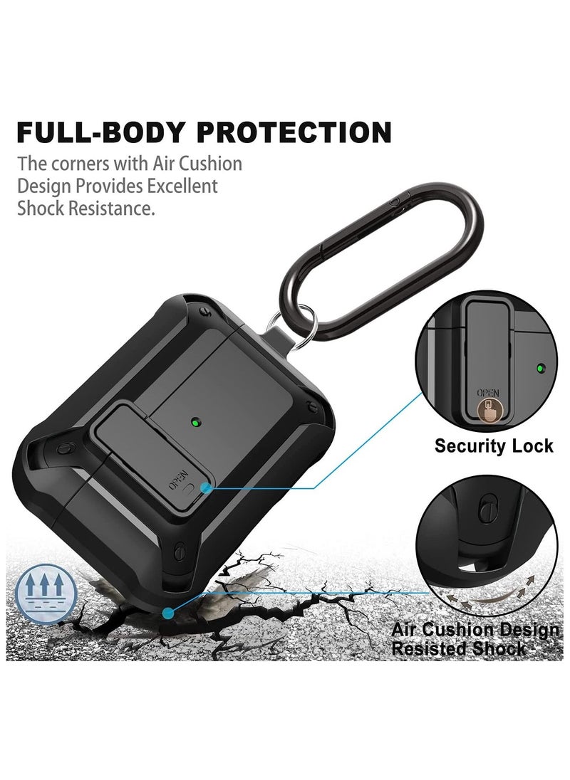 Generic - Upgraded [Secure Lock] Armor Airpod Pro Case, Fibuntun Shockproof AirPods Pro Cover Cool iPod Pro Case Designed for Apple Air Pod Wireless Pro Cases for Men Women - Image 1
