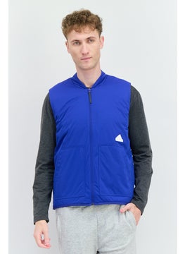 Adidas Men Sportswear Fit Sleeveless Outdoor Jacket Vest, Blue  - Image 1