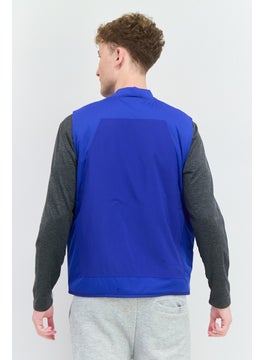 Adidas Men Sportswear Fit Sleeveless Outdoor Jacket Vest, Blue  - Image 3
