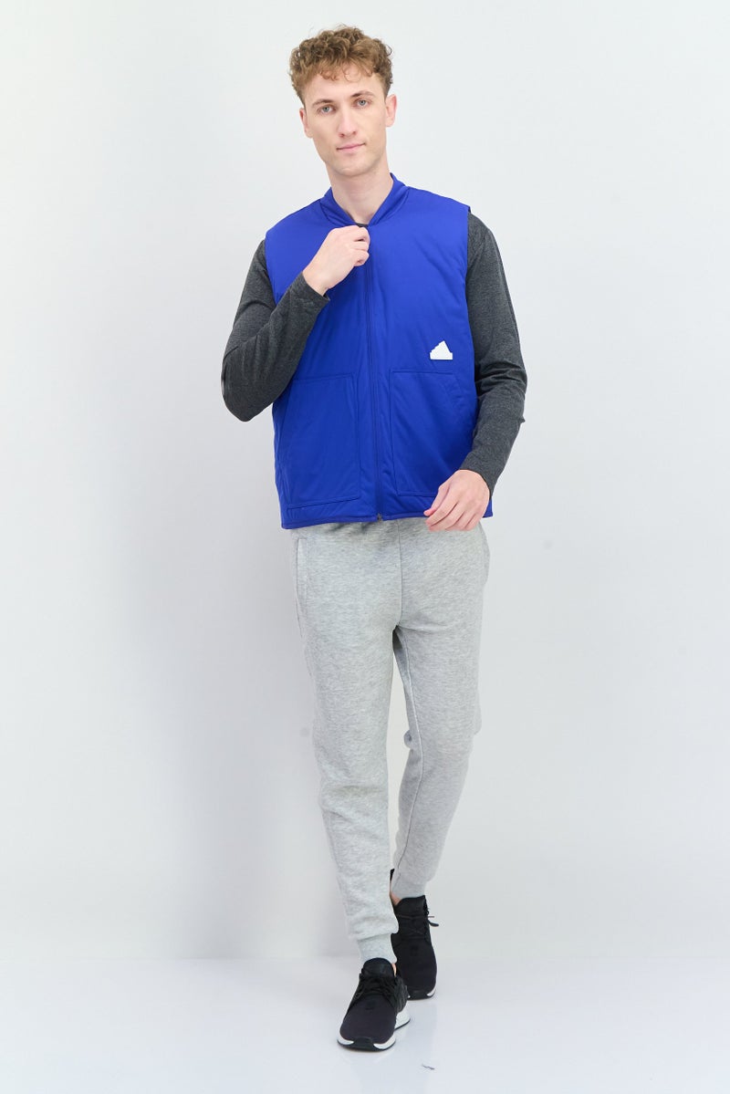Adidas سترة رياضية للرجال بدون أكمام، خارجية، زرقاء - Image 4