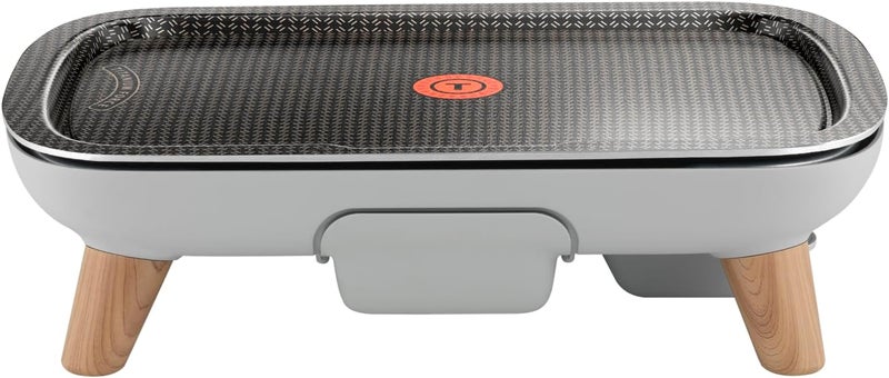 T-fal TEFAL Plancha Des Saveurs Gourmet Electric Grill | 2400 W | Non-Stick Coating | Serves up to 8 | Adjustable Thermostat | Dishwasher-Safe Parts | Grey | made in France | 2 Years Warranty | CB658P27 - Image 5
