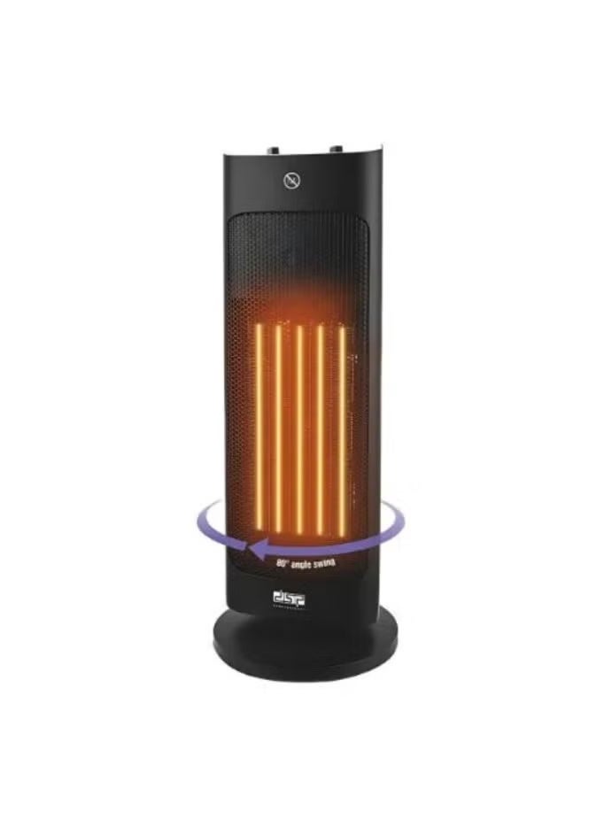 DSP Tower Fan Heater – 80° Oscillation with Thermostat, 2000W - Image 1
