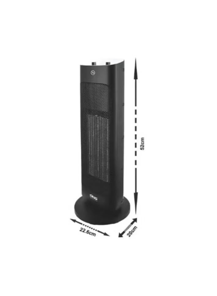 DSP Tower Fan Heater – 80° Oscillation with Thermostat, 2000W - Image 2
