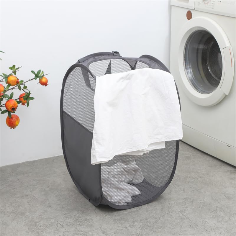 YETHAN Extra Large Laundry Bags 6 Pack with 1 Pack Pop Up Hamper, Varied Colors Travel Laundry Bags 30"x40", Foldable Mesh Laundry Basket, for college dorm and apartment dwellers (7PCS) - Image 3