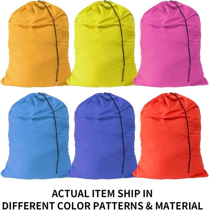 YETHAN Extra Large Laundry Bags 6 Pack with 1 Pack Pop Up Hamper, Varied Colors Travel Laundry Bags 30"x40", Foldable Mesh Laundry Basket, for college dorm and apartment dwellers (7PCS) - Image 2