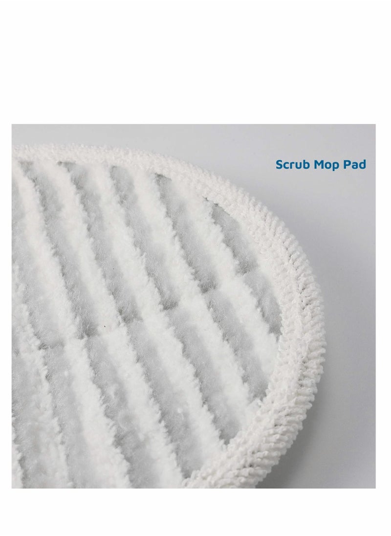 6 Pack Replacement Pads Compatible with  Bissell Spinwave 2124, 2039A, 2307, 23157, 20391, 20399 Powered Hard Floor Mop， Replacement Mop Pads （white, orange, off-white strips）