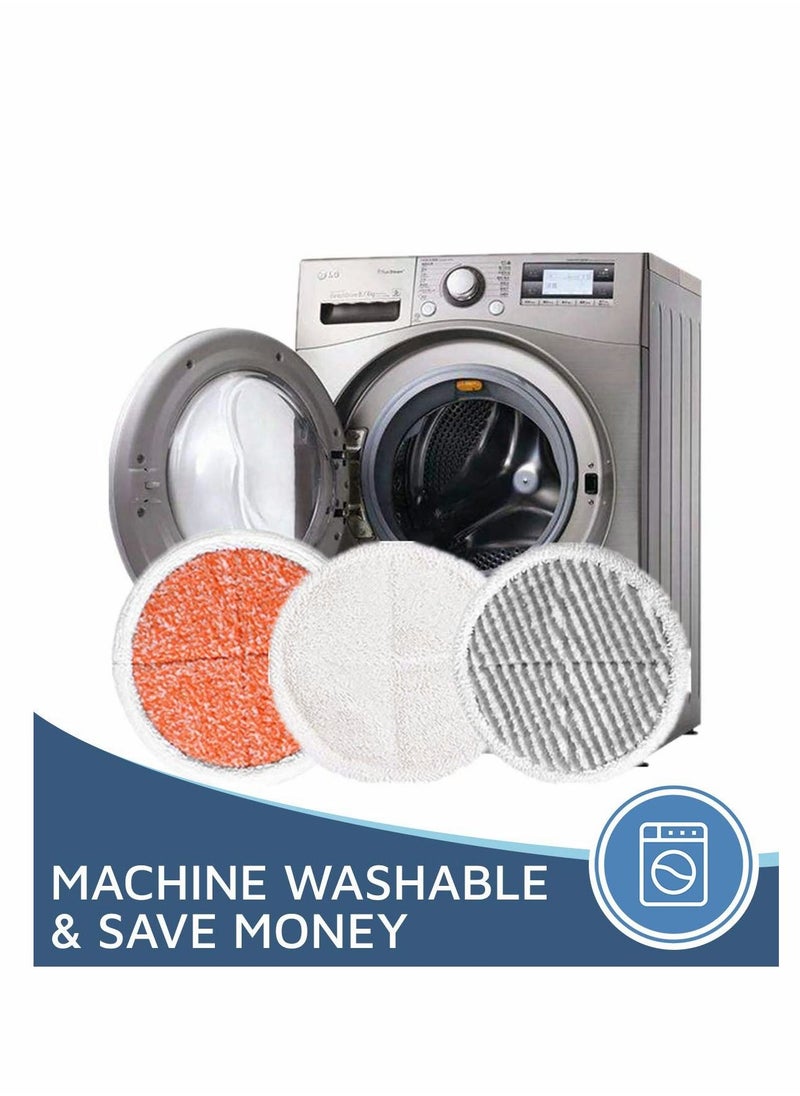 KASTWAVE مجموعة من 6 وسادات بديلة متوافقة مع ممسحة الأرضيات الصلبة Bissell Spinwave 2124 و2039A و2307 و23157 و20391 و20399، وسادات ممسحة بديلة (شرائط بيضاء وبرتقالية وبيضاء عاجي)  - Image 4