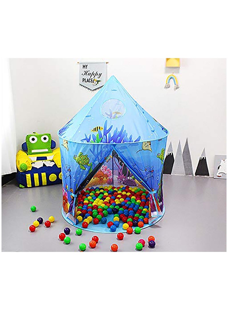 SYOSI Ocean Play Tent for Kids, Marine Undersea Animals Themed Playhouse Indoor Outdoor Games Party Children Pop Up Foldable Tent Birthday Toy for Boys Girls Baby, Ideal Gift in Holiday & Birthday - Image 3