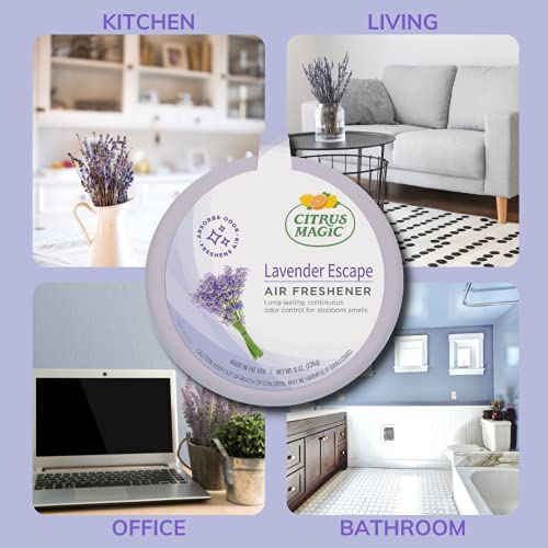 Citrus Magic معطر هواء صلب لامتصاص الروائح من سيتروس ماجيك، هروب اللافندر، 8 أونصات (عبوة من 3) - Image 4