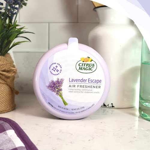 Citrus Magic معطر هواء صلب لامتصاص الروائح من سيتروس ماجيك، هروب اللافندر، 8 أونصات (عبوة من 3) - Image 2