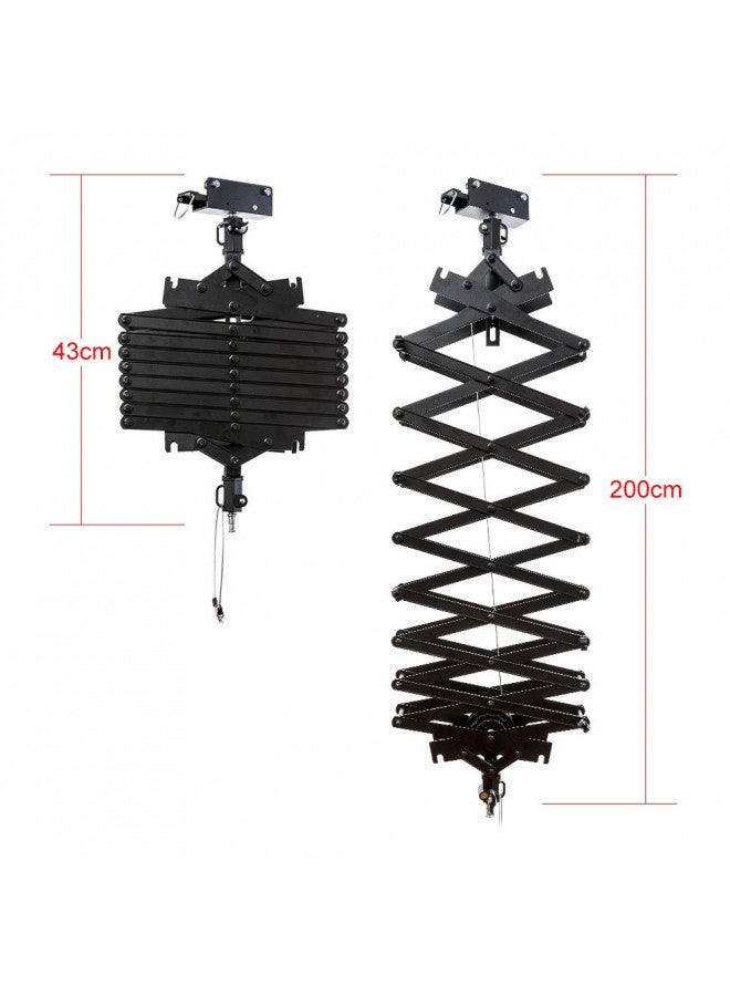DATOUBOSS 2M Drop Pantograph for Studio Photography Ceiling Rail System Photographic Pantograph Kit with Pulley, Safety Rope Accessories - Image 1