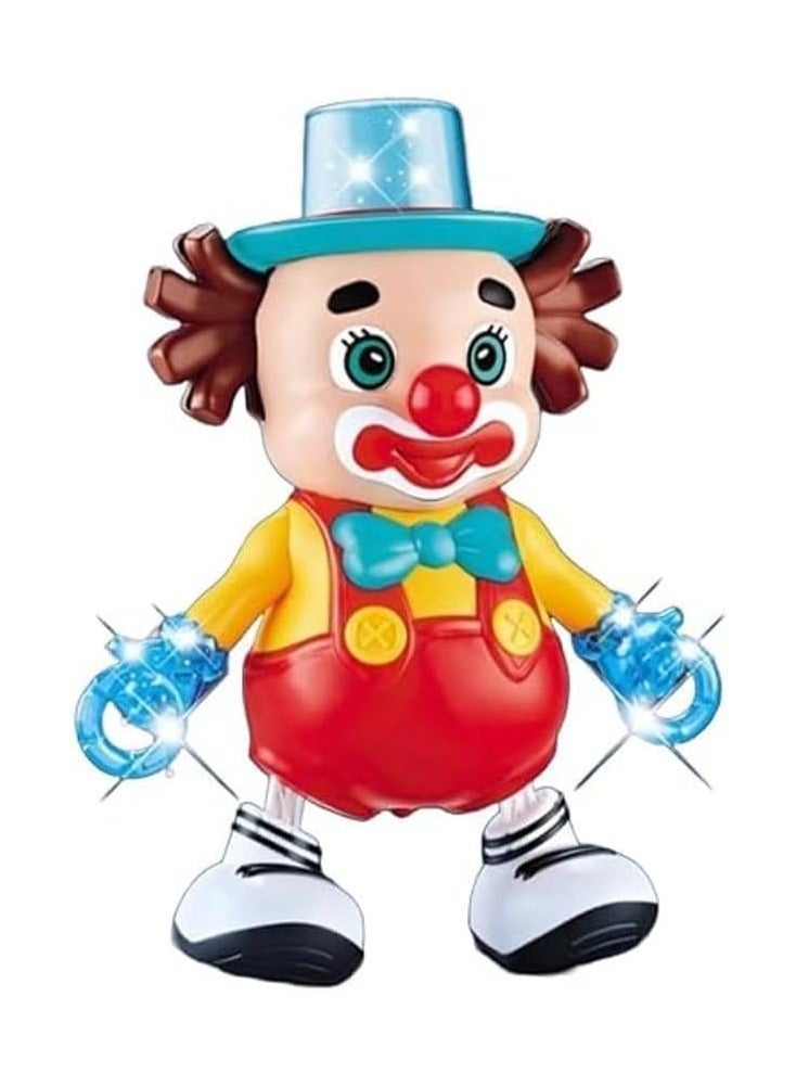 REZZOSS Interactive Dancing Clown Toy for Kids – Funny Musical Joker Doll with Flashing LED Lights & Sound | Walking Early Learning Sensory Toy | Best Birthday, Eid & Ramadan Surprise Gift for Babies & Toddlers - Image 1