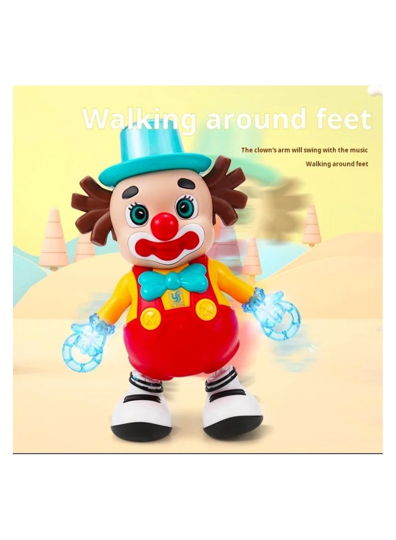 REZZOSS Interactive Dancing Clown Toy for Kids – Funny Musical Joker Doll with Flashing LED Lights & Sound | Walking Early Learning Sensory Toy | Best Birthday, Eid & Ramadan Surprise Gift for Babies & Toddlers - Image 3