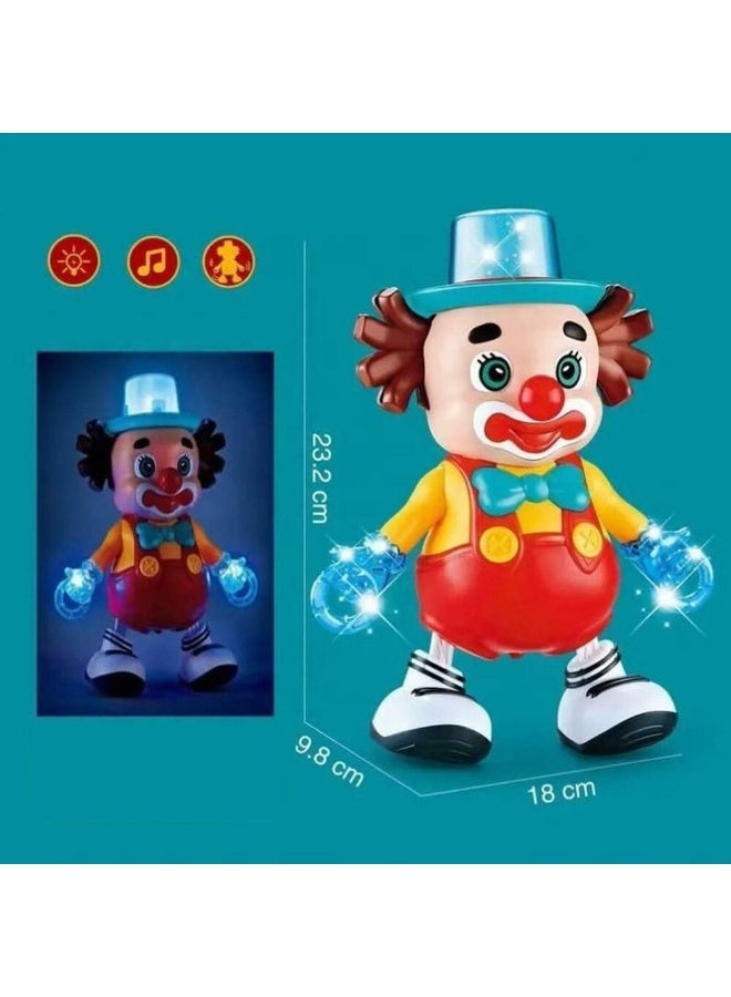 REZZOSS Interactive Dancing Clown Toy for Kids – Funny Musical Joker Doll with Flashing LED Lights & Sound | Walking Early Learning Sensory Toy | Best Birthday, Eid & Ramadan Surprise Gift for Babies & Toddlers - Image 4