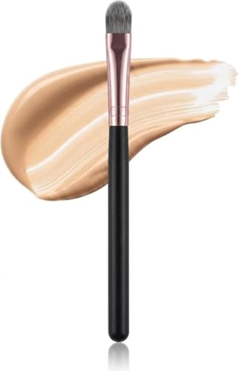 1Pc Concealer Brush for Under Eye Face Sun Spots Acne Blemishes Professional Makeup Brush for Liquid Cream Concealing Contouring Setting and Blending-WHITE COLOR - Image 1