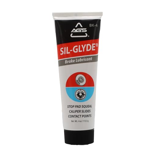 AGS SIL-Glyde 4 oz Tube Silicone Based Brake Assembly Lubricant for Eliminating Disc Brake Squeal - Moisture Proof, Heat Resistant, Rust and Corrosion Protector - Image 1
