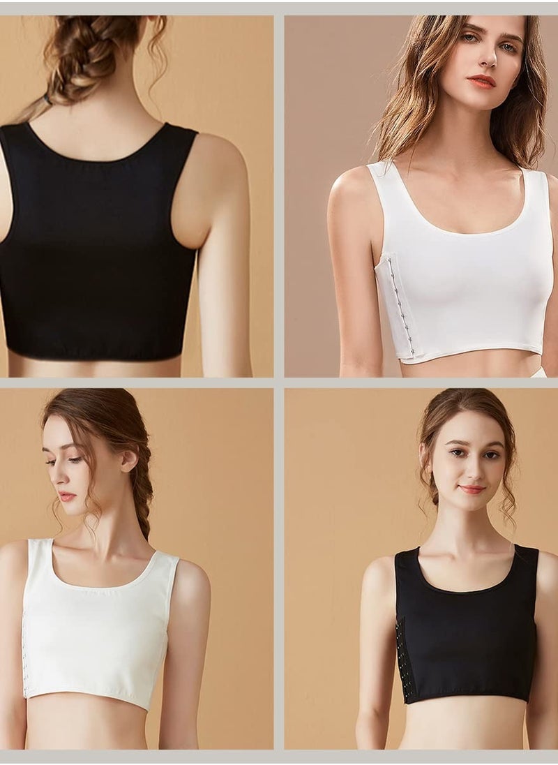 SYOSI - Women's Casual Sport Chest Vest, Women Breathable Cotton Elastic Band Chest Binder Tank Top, for Chest Breathable Sports Bra Binder Women's Bustiers Corsets, Four Seasons Sports Tank Tops (Size:XL) - Image 1