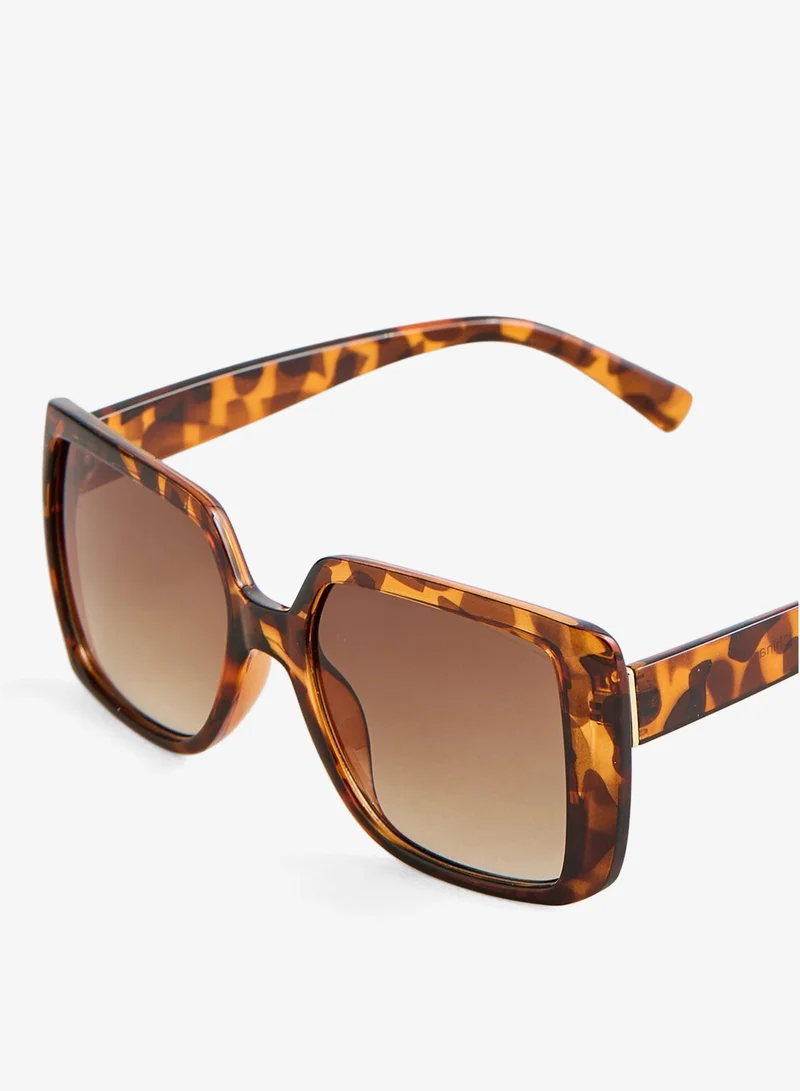 REDTAG Women Brown Oversized Sunglasses