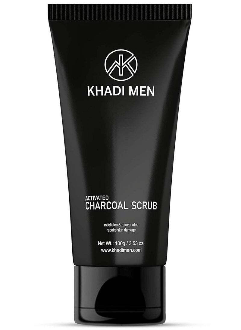 KHADI MEN Khadi Men Activated Charcoal Scrub Suitable For Oily & Prone Skin  - Image 1