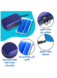 ARINA ARINA Medicine & Insulin Cooler Travel Case & Long-lasting Cooling (2 TSA-Approved Ice Packs Included) - Fits 4-8 Pens & Other Medications  - Image 2