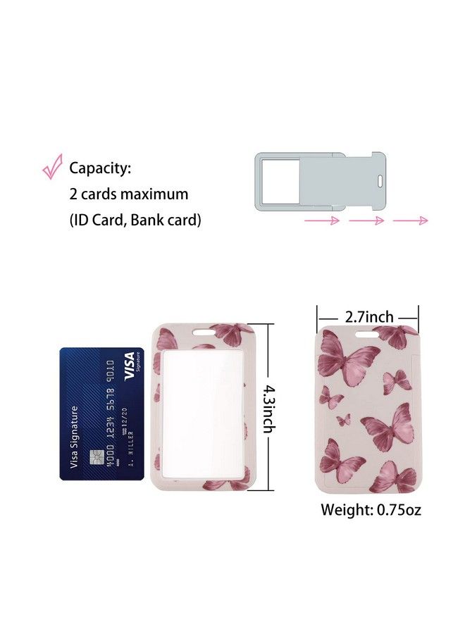 DMLSKY Butterfly Lanyard With Badge Holder Dmlsky Lanyards For Id Badges Waterproof Nametag Card Holder Vertical - Image 5