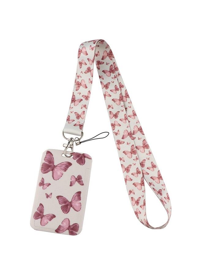 DMLSKY Butterfly Lanyard With Badge Holder Dmlsky Lanyards For Id Badges Waterproof Nametag Card Holder Vertical - Image 2