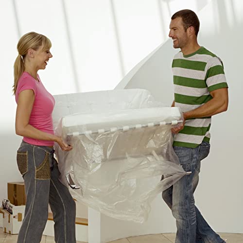Uboxes (72x46) Chair Covers 2 MIL Heavy Duty Polyethylene to Protect Items from Dust Dirt and Spills, Clear, Set of 2 - Image 5
