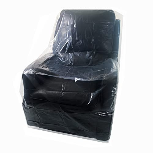 Uboxes (72x46) Chair Covers 2 MIL Heavy Duty Polyethylene to Protect Items from Dust Dirt and Spills, Clear, Set of 2 - Image 4